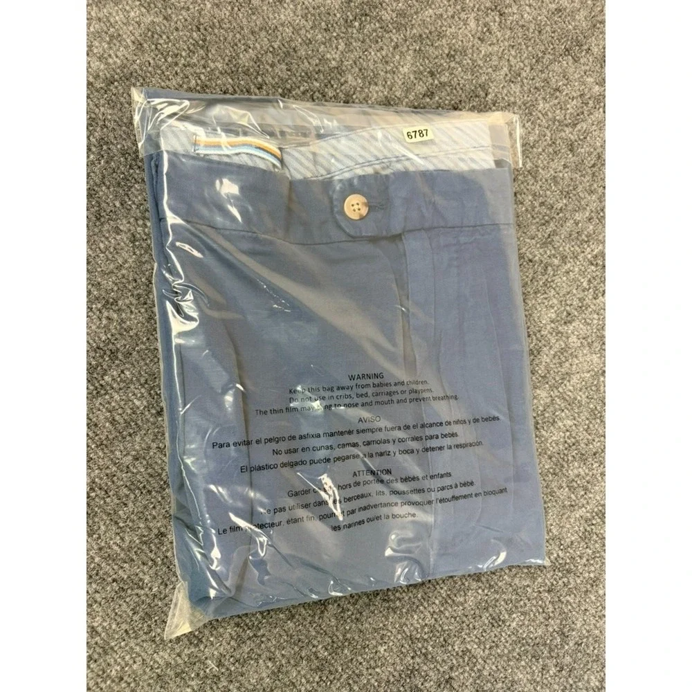 Peter Millar Seaside Collection Shorts Mens Navy Blue Linen Cotton SIlk Size 52R